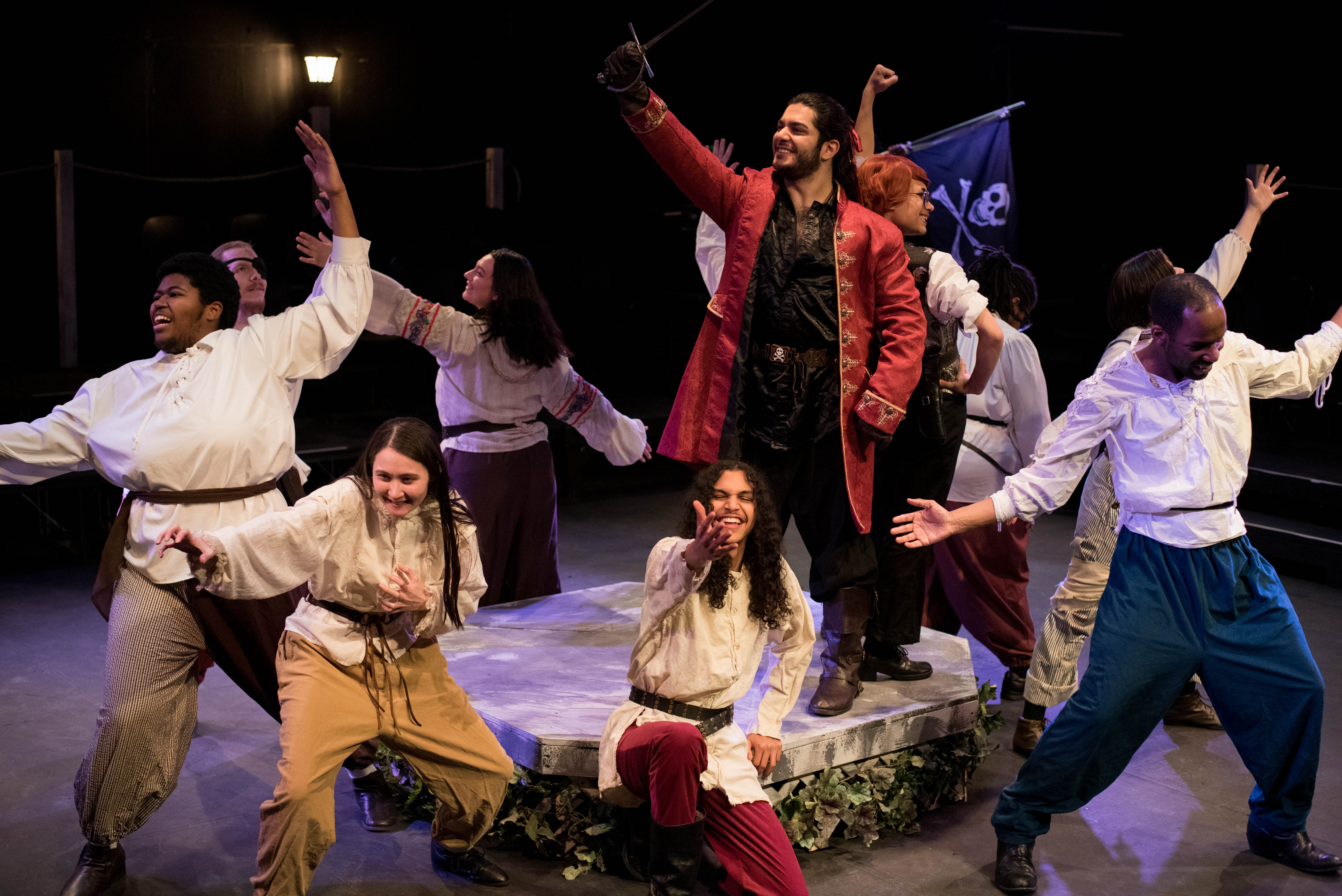 Cast of “Freddy, Mabel, and the Pirate King!” Photo courtesy of HFC Theatre Program