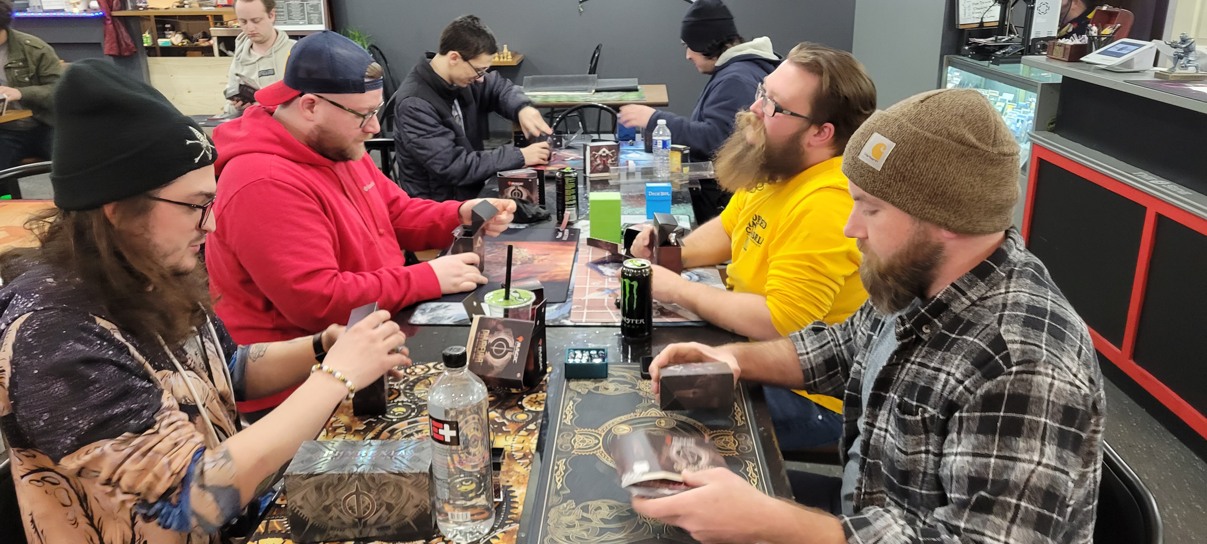 Tabletop gamers at The 8th Side, Lincoln Park, Michigan. Photo by Katherine Warden