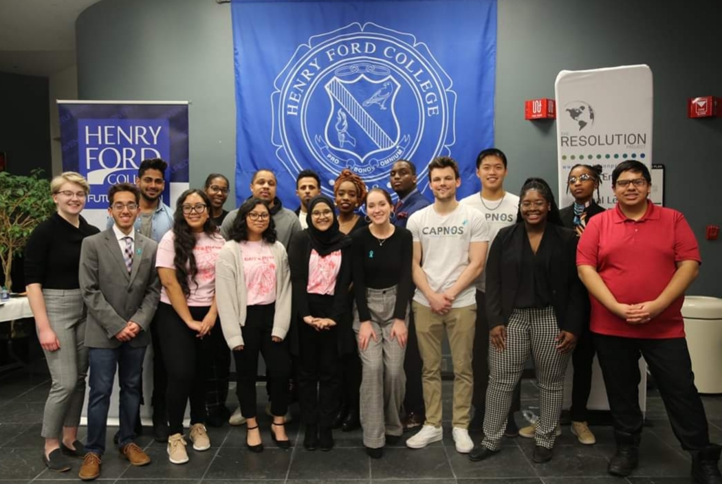 Image shows the contestants for the Social Venture Challenge posing for a photo