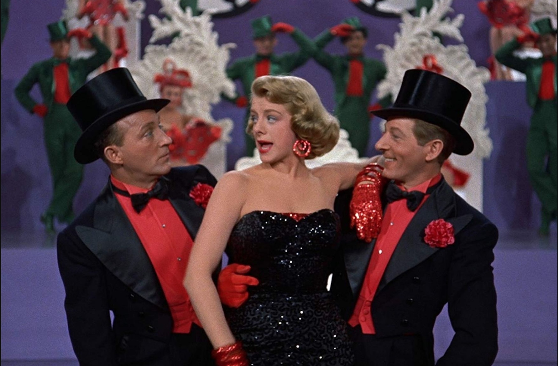 Bing Crosby, Rosemary Clooney, and Danny Kaye in "White Christmas" (1954) courtesy Paramount