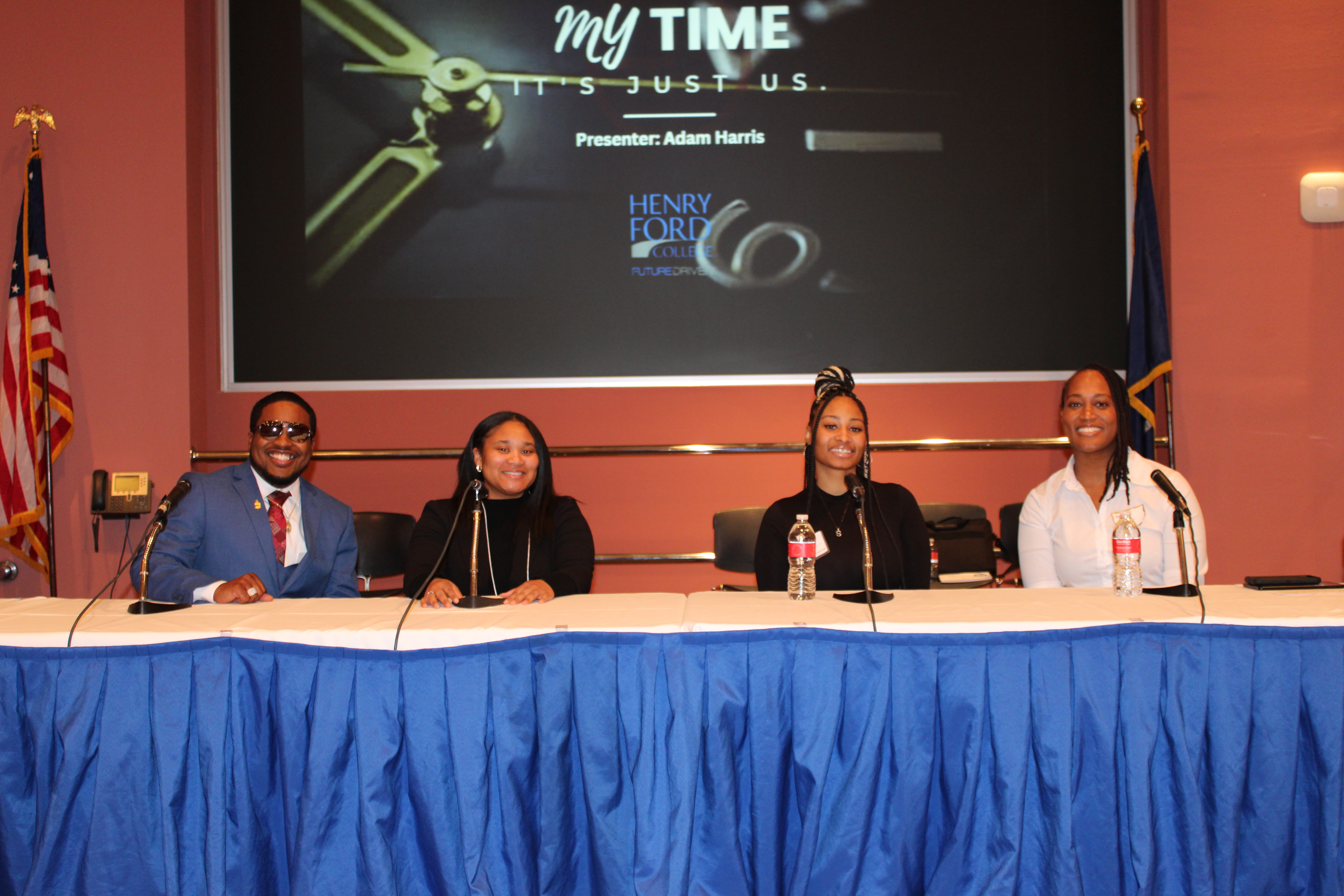 Black Male and QUEENS Focus Group members, Retention Conference, April 7, 2023, Henry Ford College, Dearborn, MI. Photo by Ashley Davis.