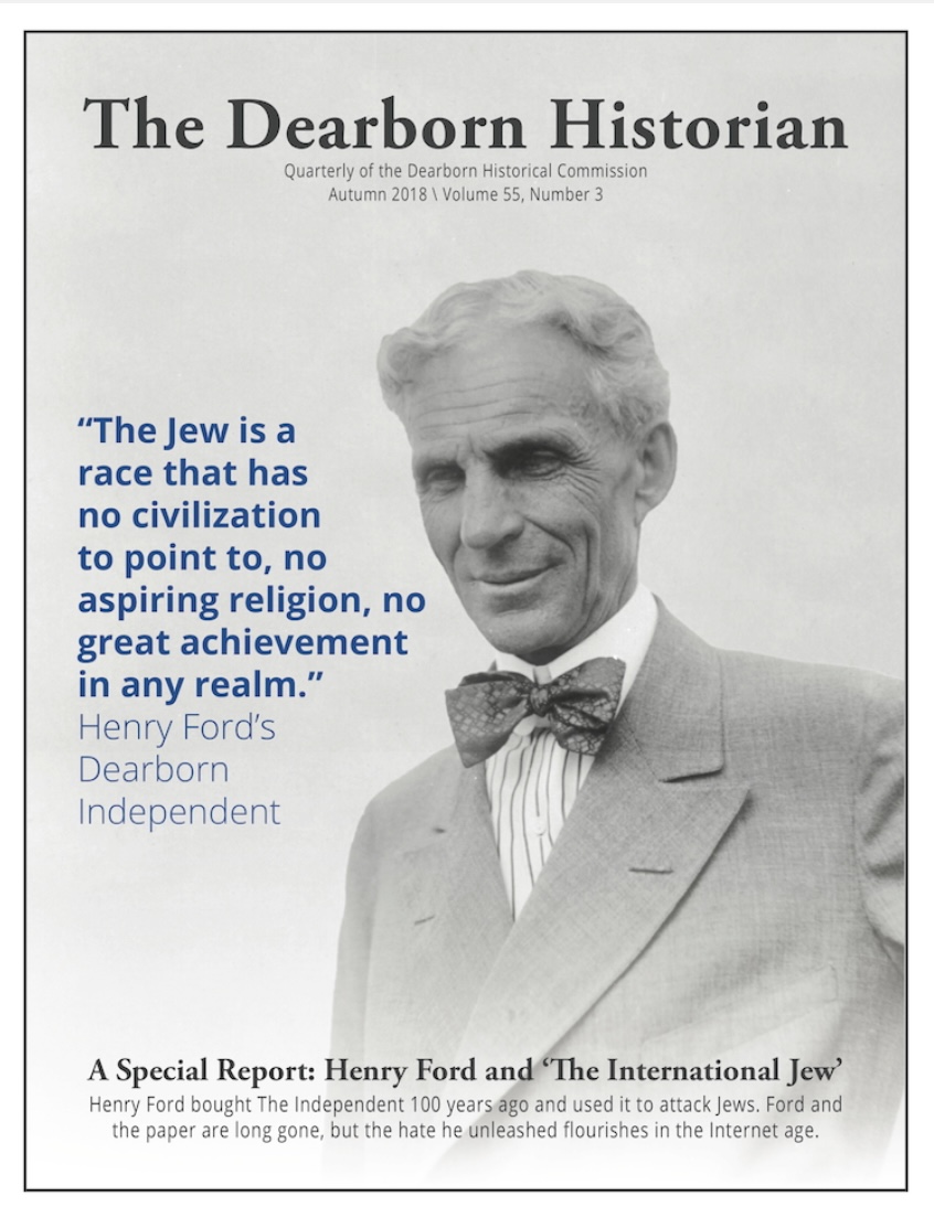 Cover of the Autumn 2018 edition of The Dearborn Historian (Volume 55, No. 3). Cover design by Lauren Davies Cover of the Autumn 2018 edition of The Dearborn Historian (Volume 55, No. 3). Cover design by Lauren Davies