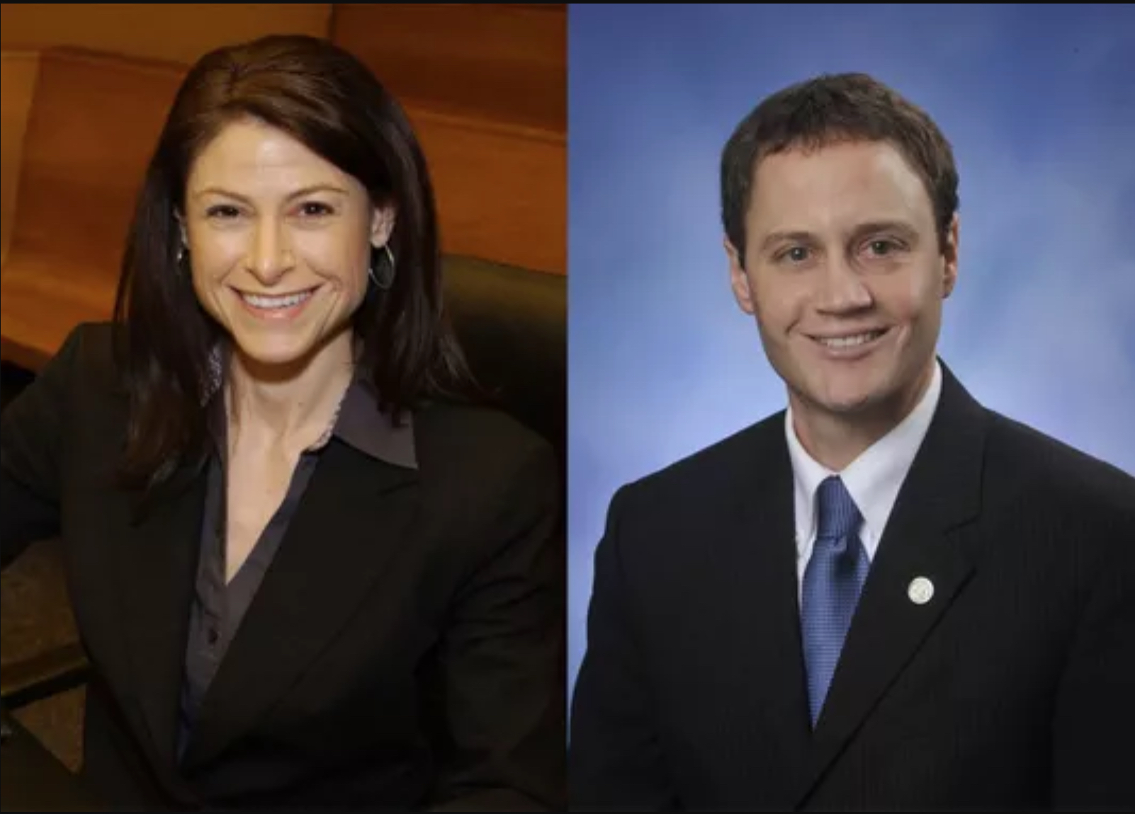 Candidates for Michigan Attorney General, Dana Nessel (D) and Tom Leonard (R). Photo Courtesy Gannett