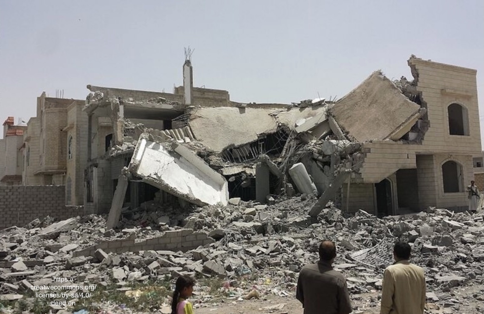 Destroyed house in the south of Sanaa, 2015. CREDIT- Ibrahem Qasim ( CC)