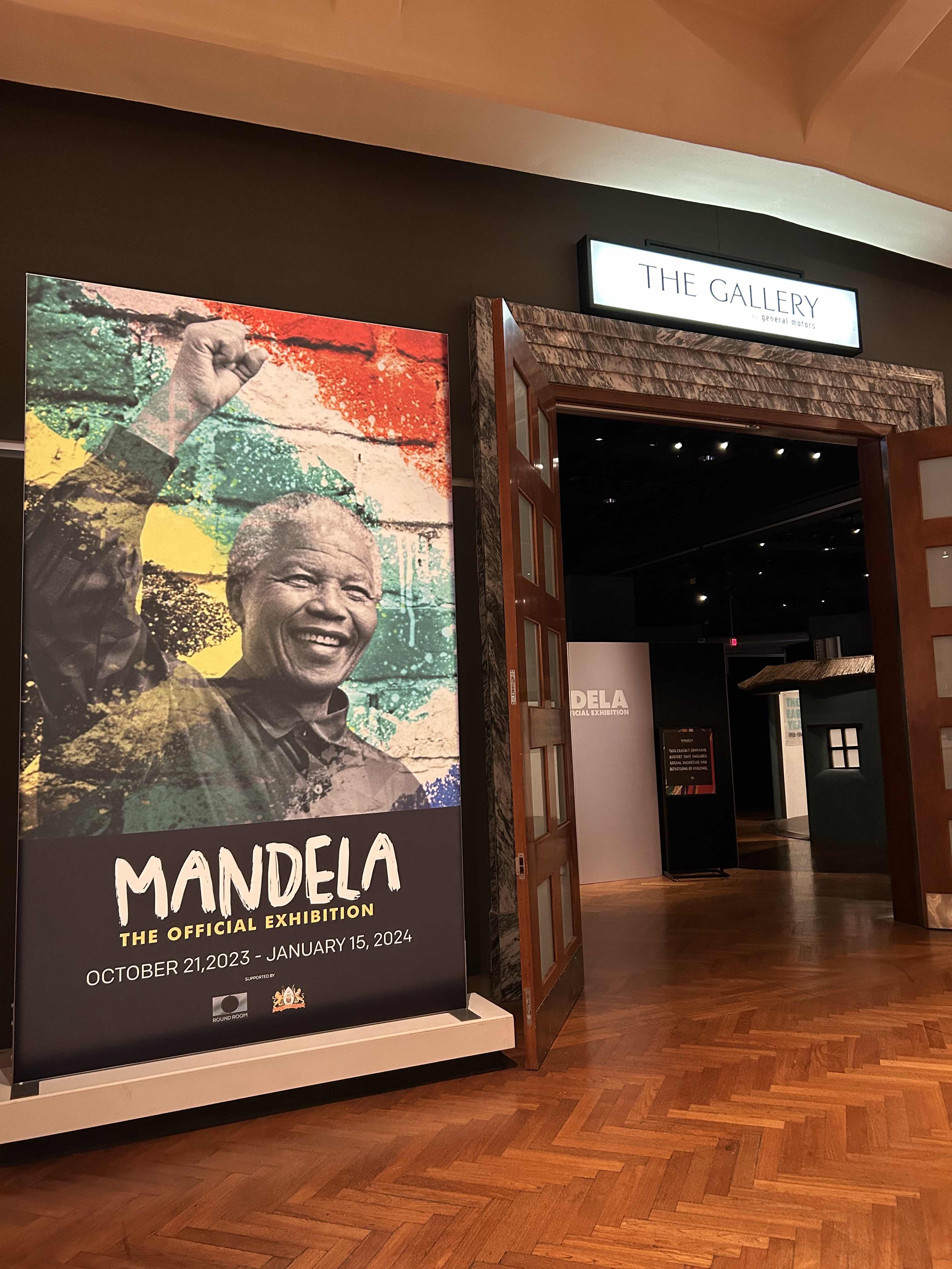 Entrance to "Mandela: The Official Exhibition" at The Henry Ford Museum. Photo by Ashley Davis