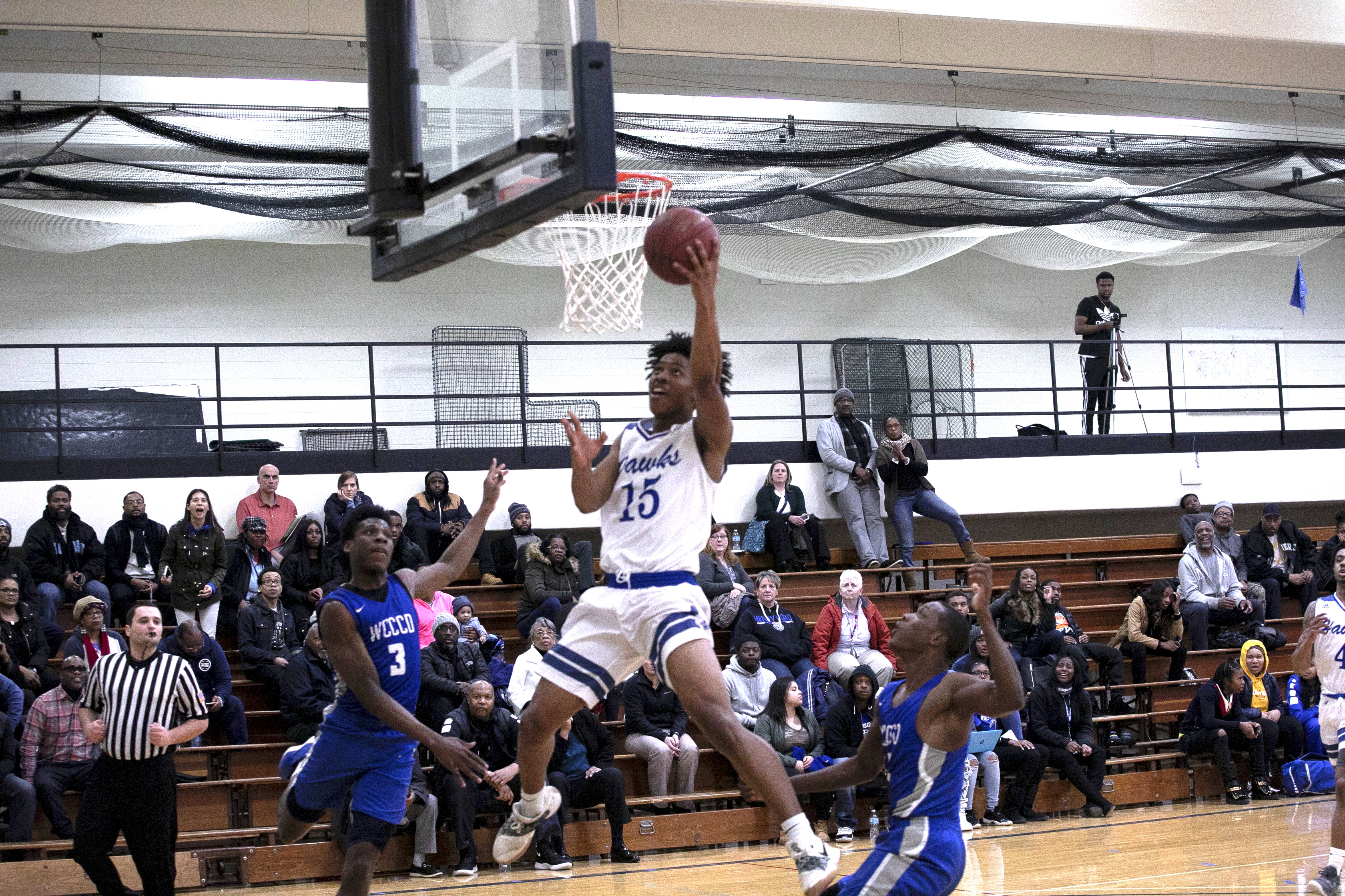 Hawks Freshman Guard Edwin Bailey against WCCCD