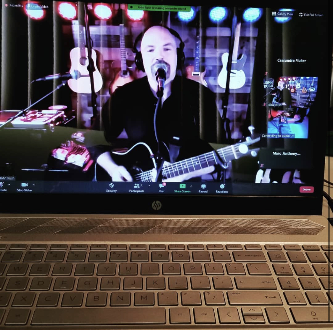 John Rush, the Human iPod, performing requested songs during a live virtual show for HFC’s  Welcome Back Days