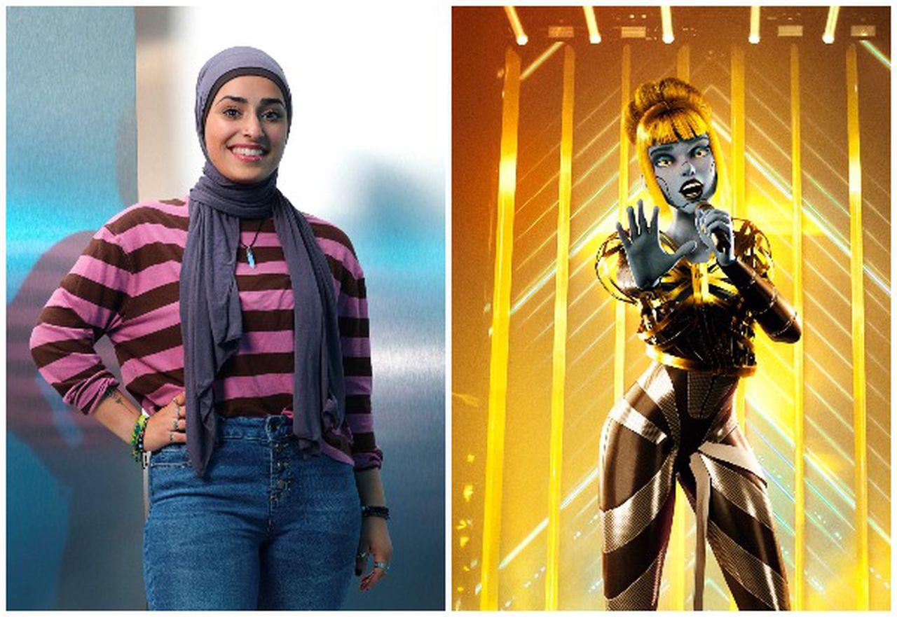 Israa (left) and her alter ego Night Journey (right) photo courtesy FOX Media LLC