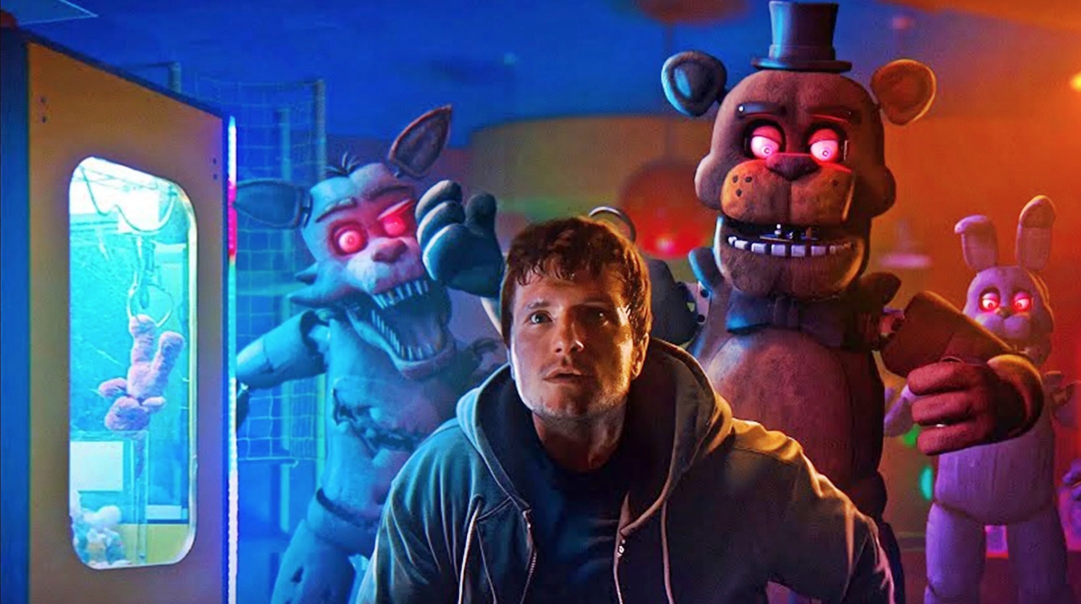  Josh Hutcherson ("Hunger Games") as Mike Schmidt in "Five Nights at Freddy's" courtesy Peacock
