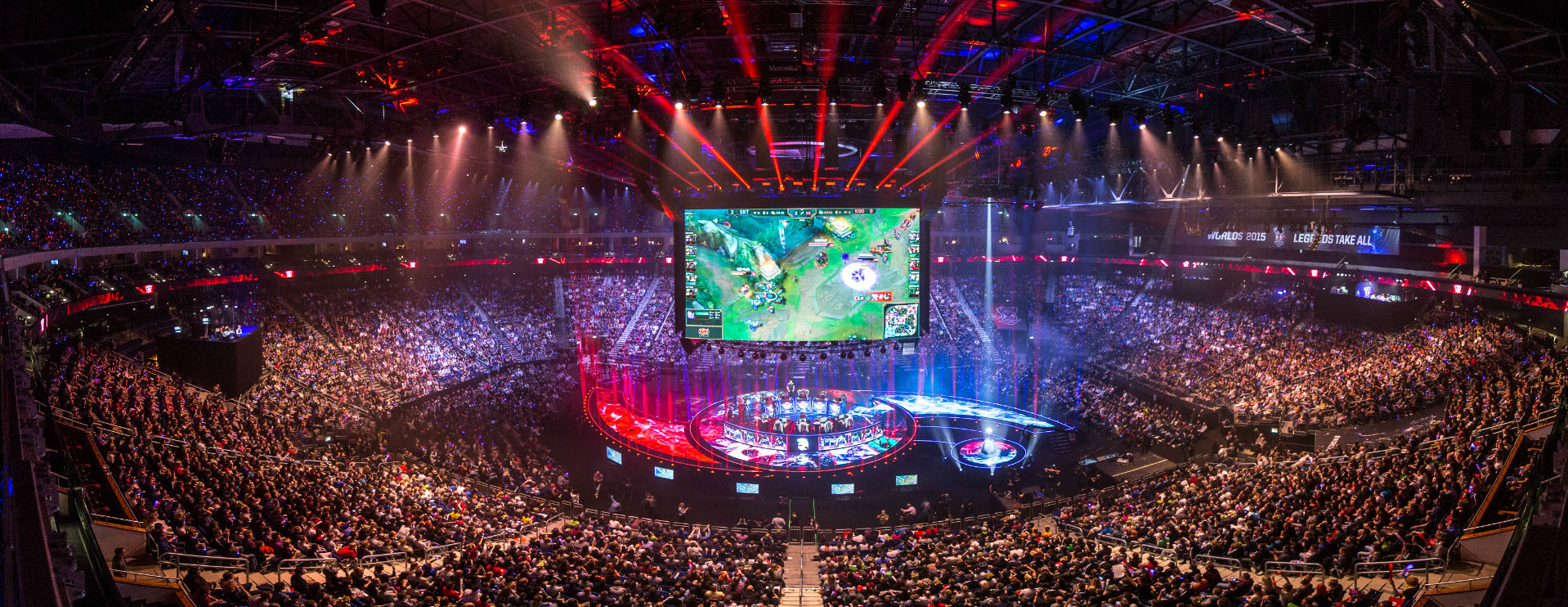 Photo shows a League of Legends World Championship