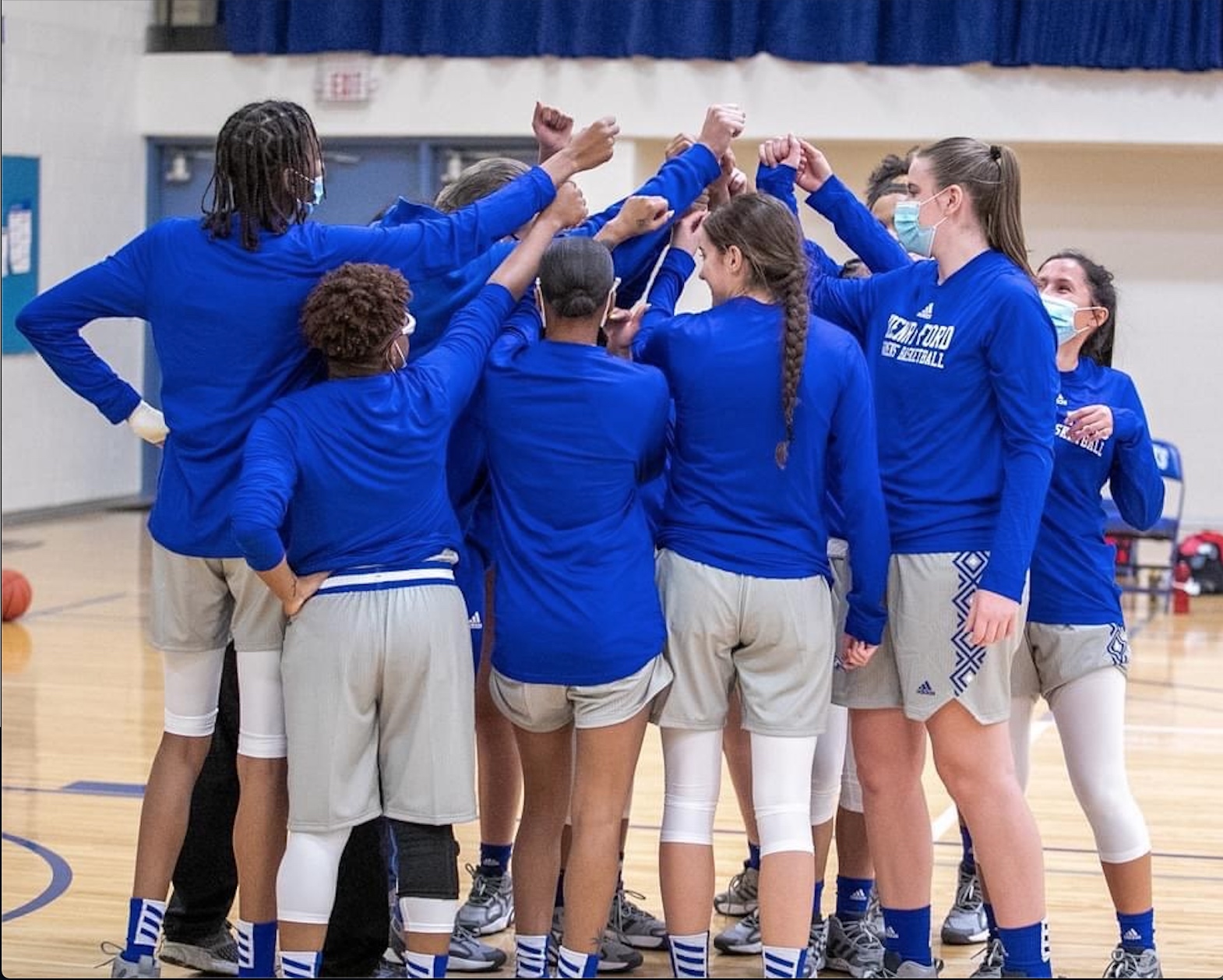 Hawks Women's Basketball Team group Photo courtesy Coach Bill Schnorenberg