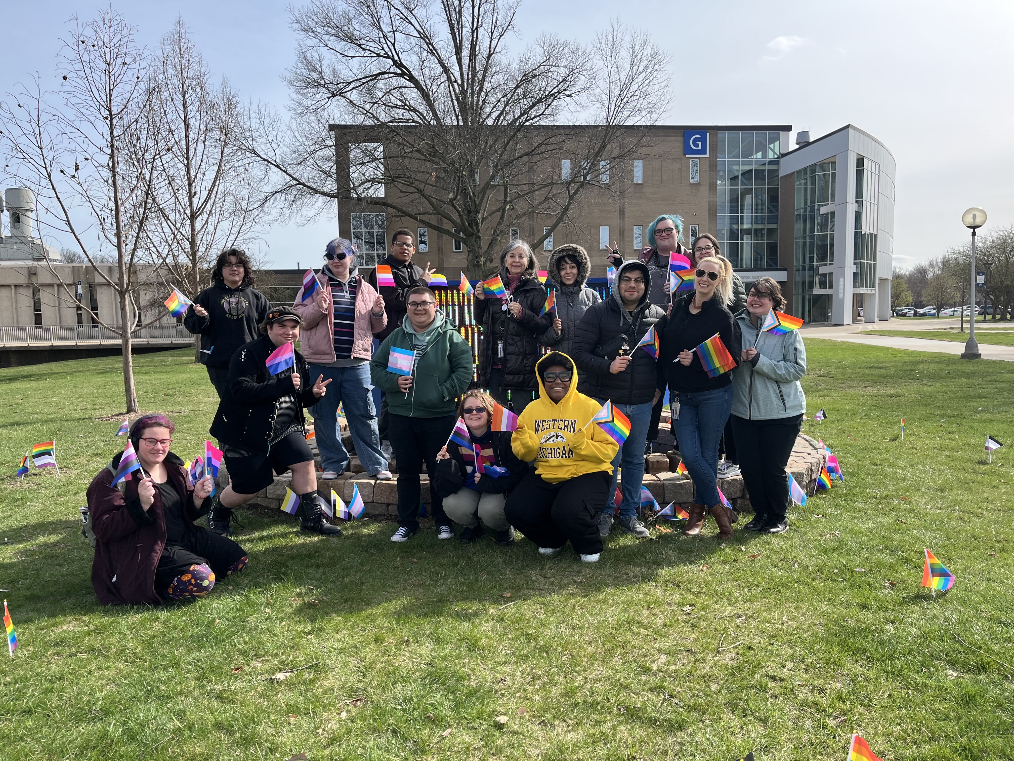Pride Flag Installation on Campus
