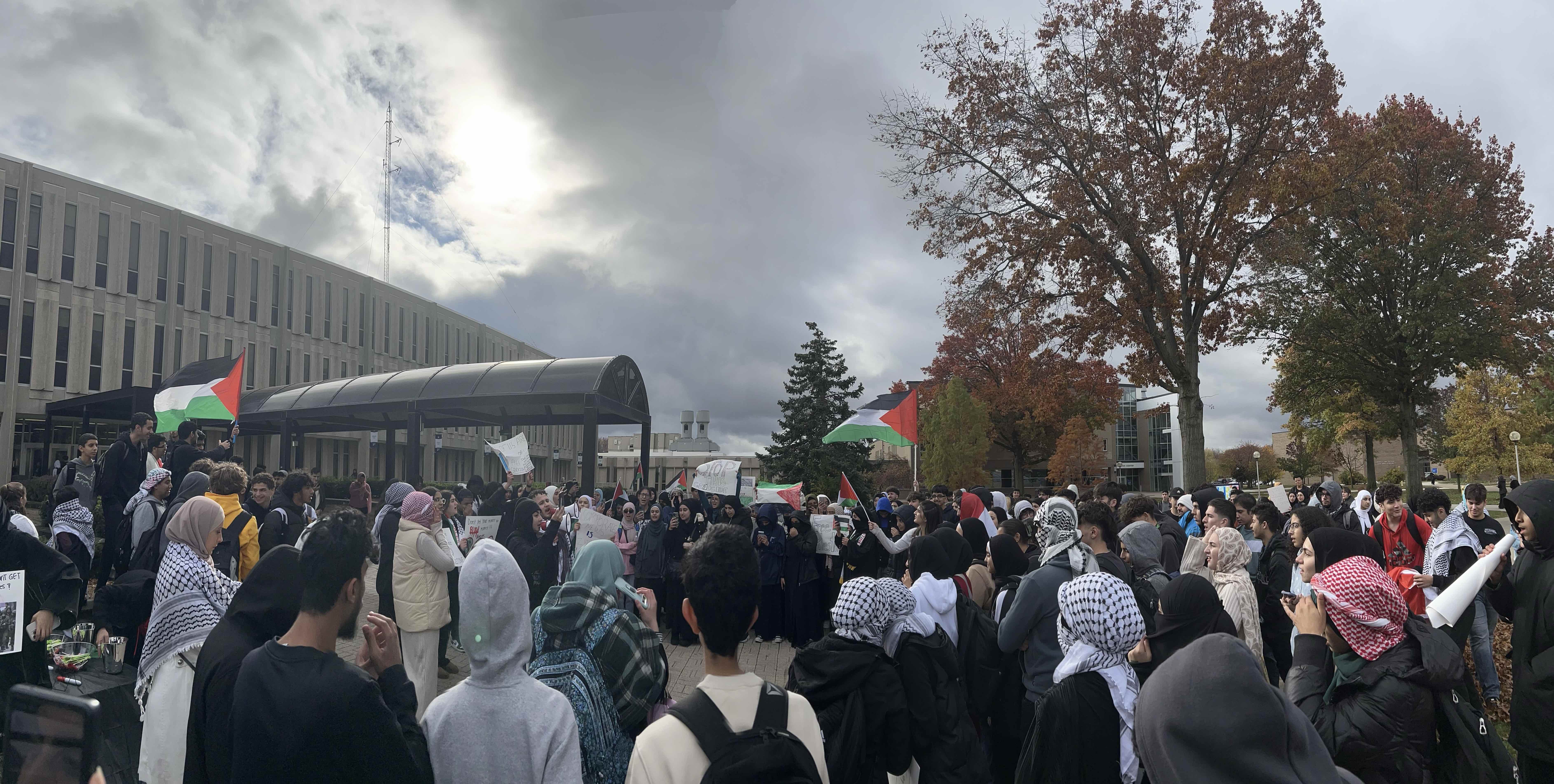 Rally to Support Palestine, Nov. 1, 2023, at Henry Ford College, Dearborn, MI