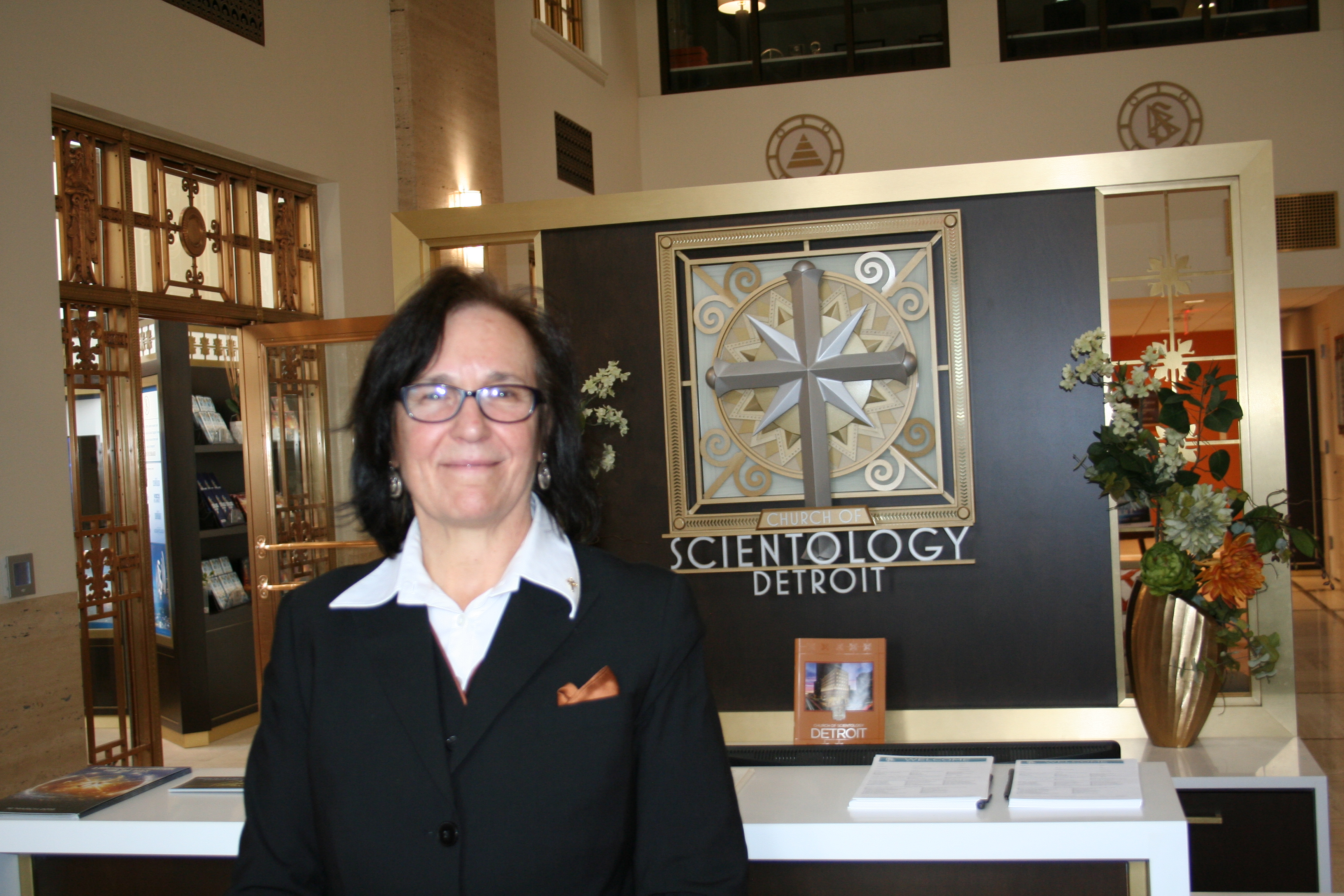 Photo of Rev. Monika Biddle at the Church of Scientology of Detroit