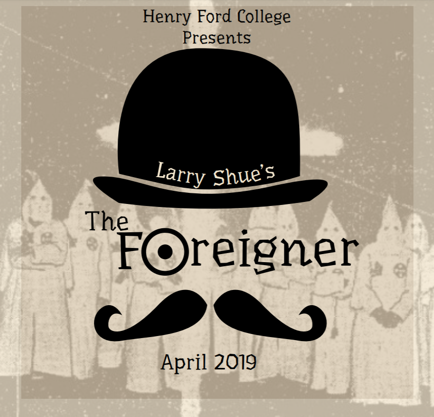 Graphic for HFC's production of "The Foreigner"