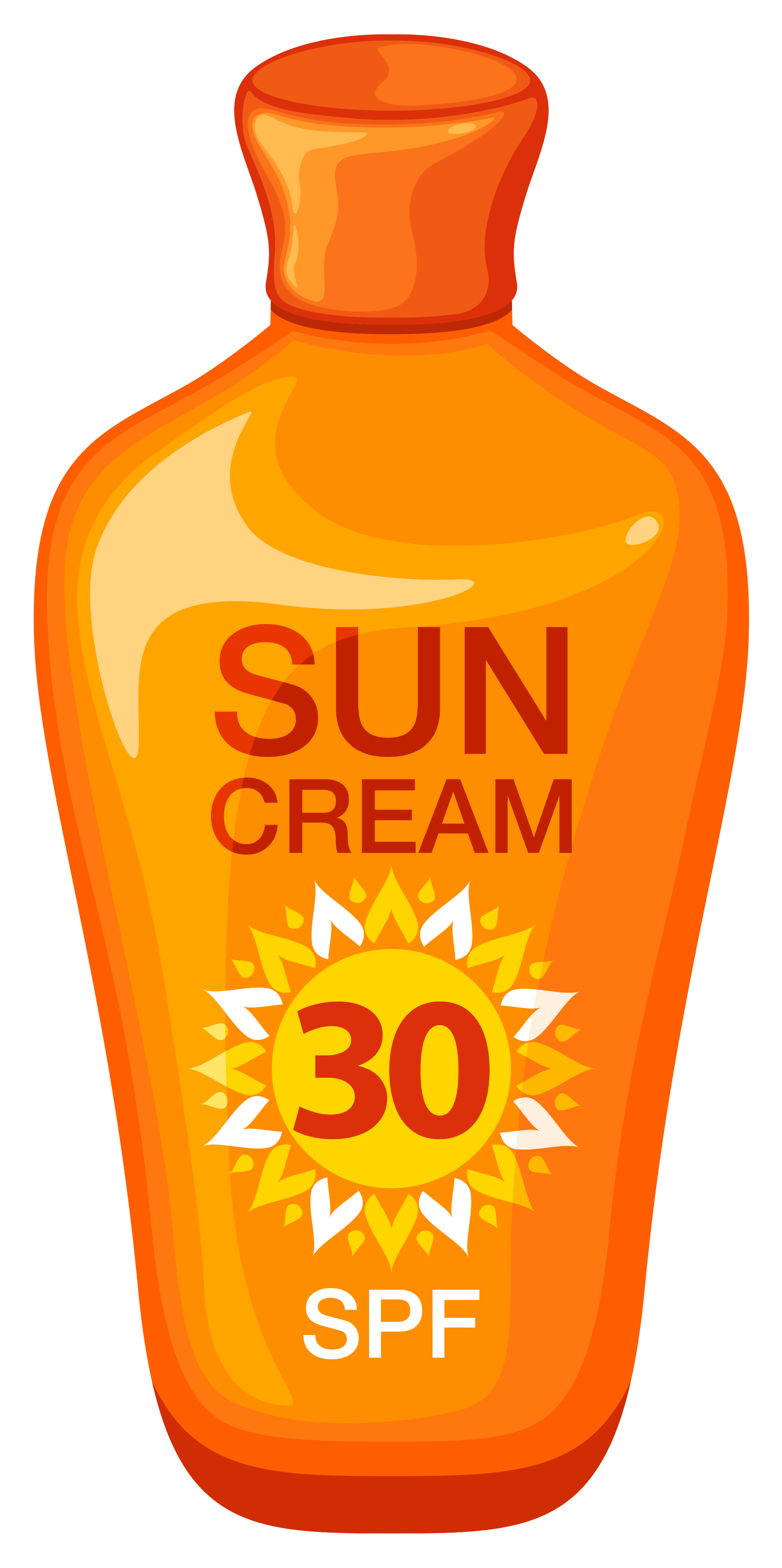 Clip art of 30 SPF sunscreen