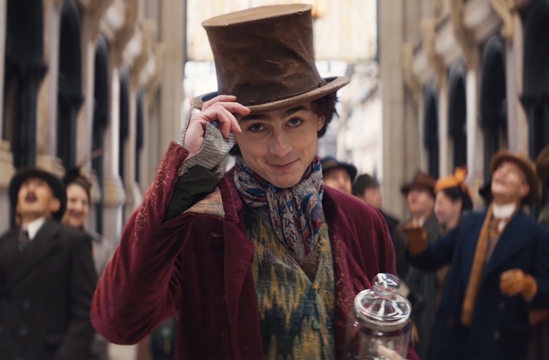 Timothy Chalamet puts on the charm in "Wonka" courtesy Warner Bros. Entertainment Inc.