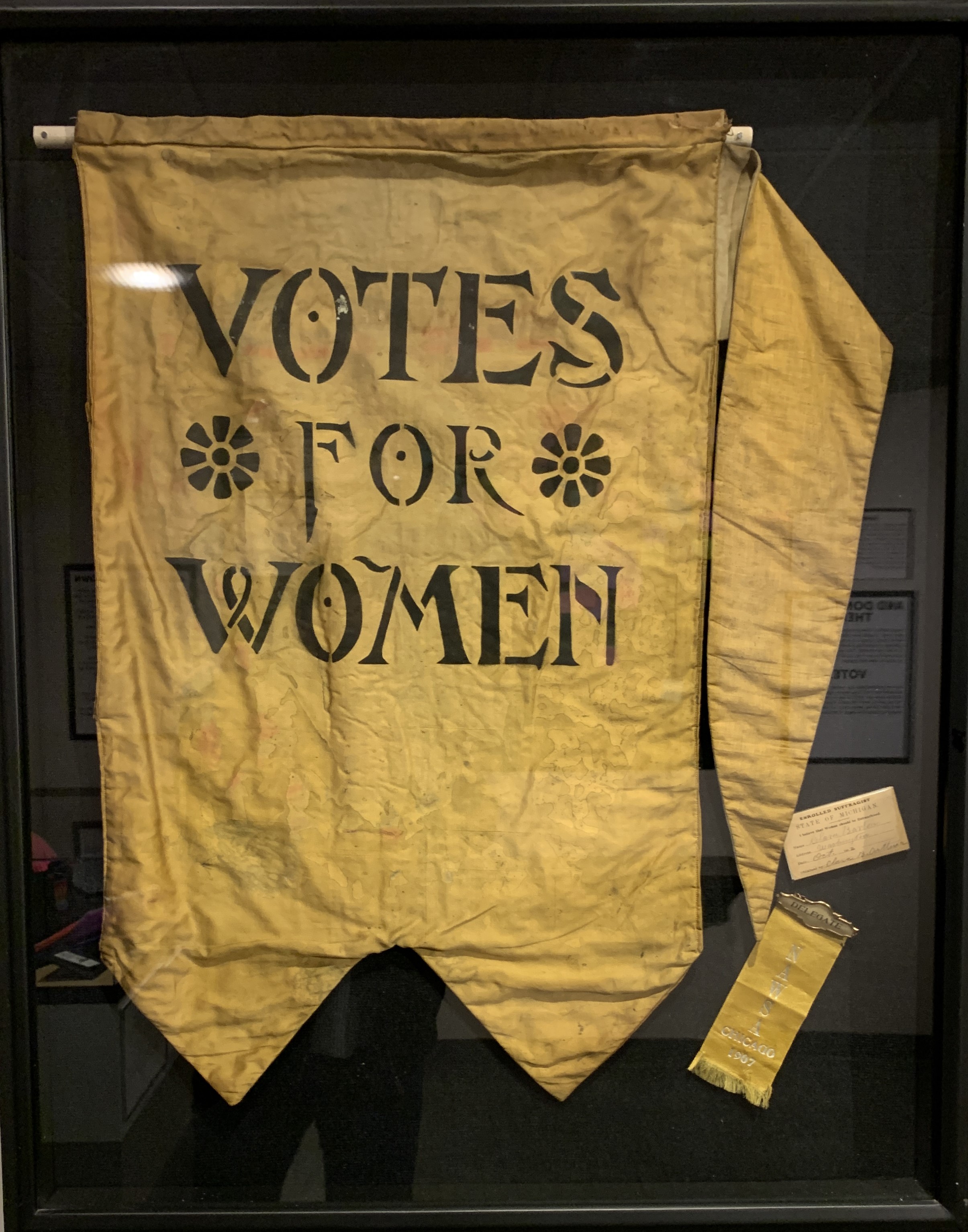 “Then and Now: Women’s Social Movements in Detroit” exhibit, Detroit Historical Museum. Photo by Mirror News staff.