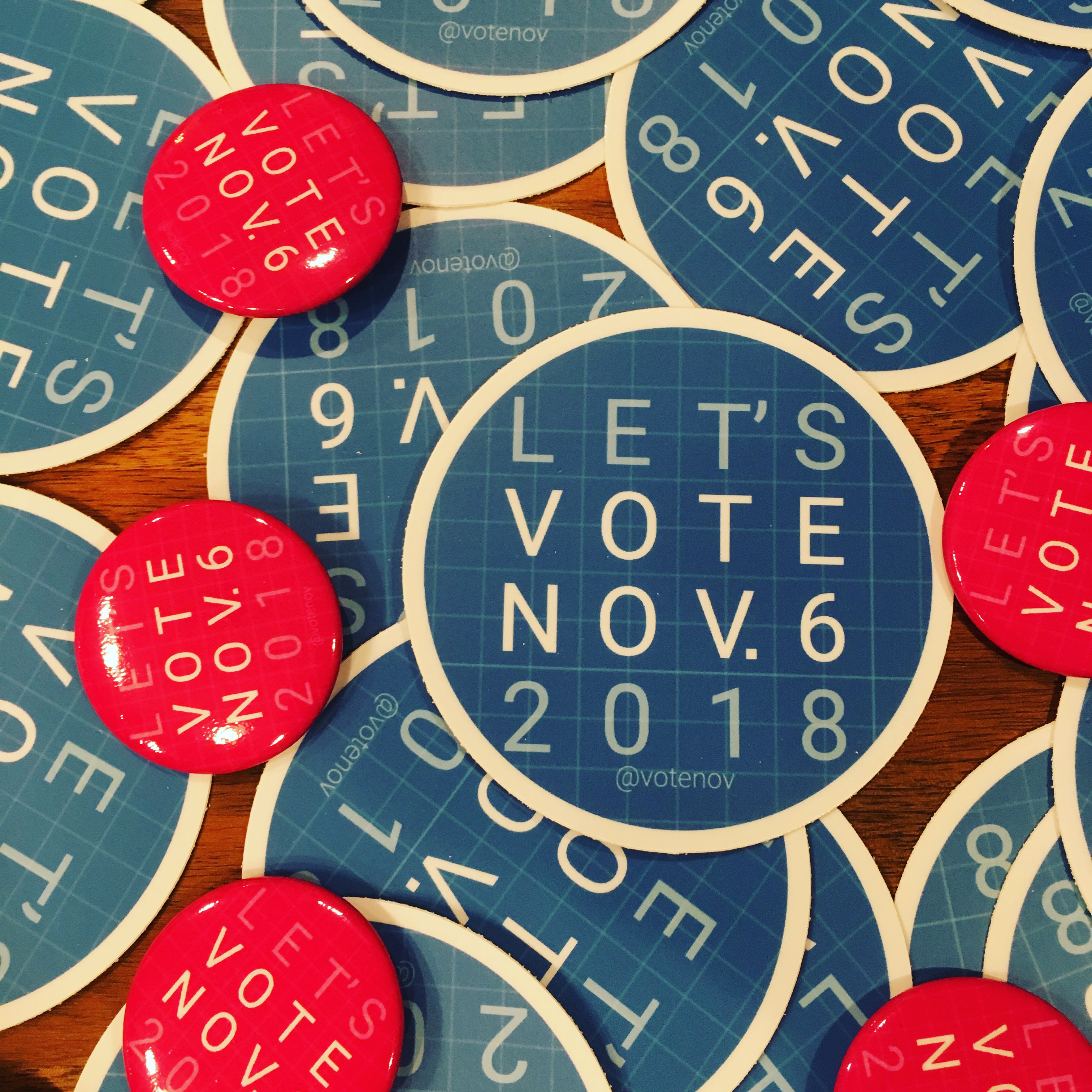 Vote Nov. 6 buttons