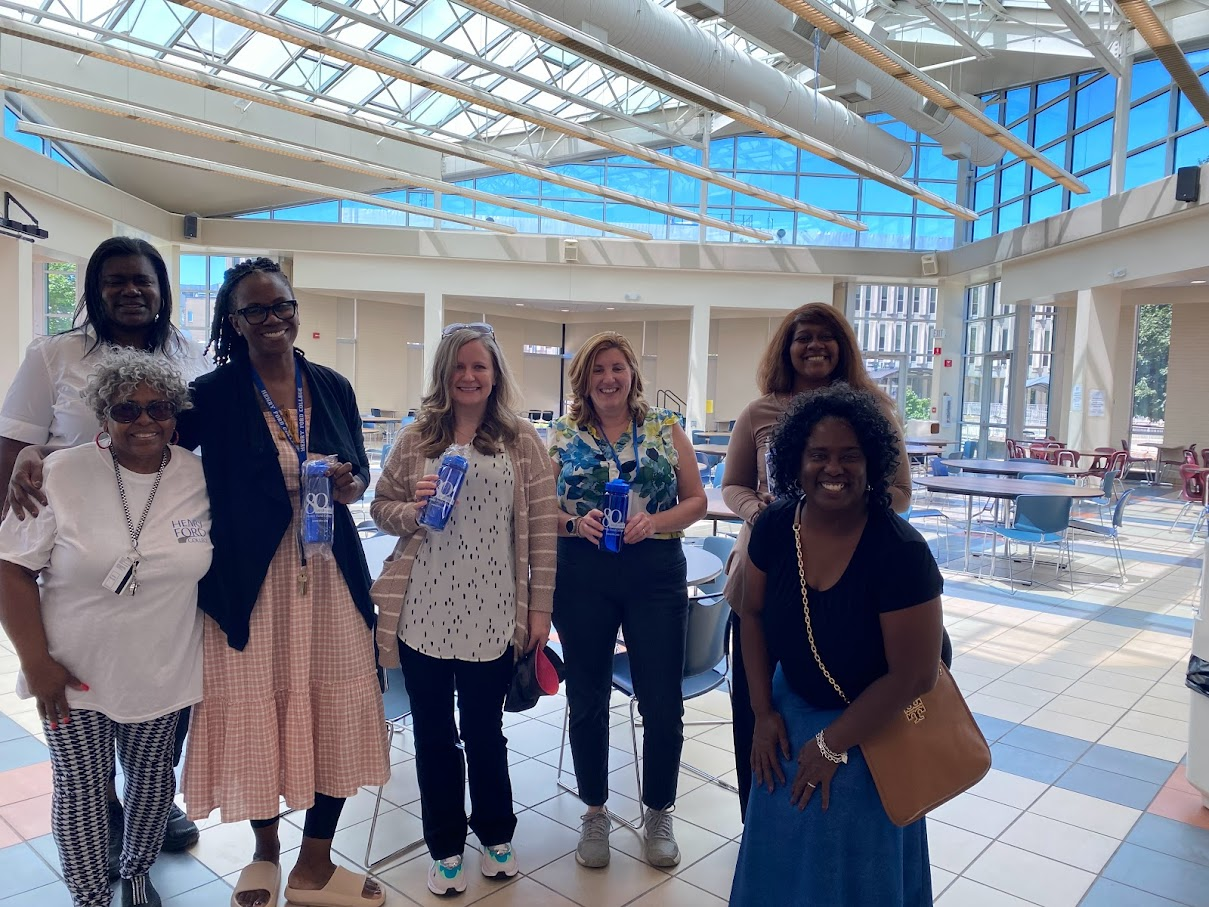 Women's Network members with their water bottles courtesy Shai James Boyd