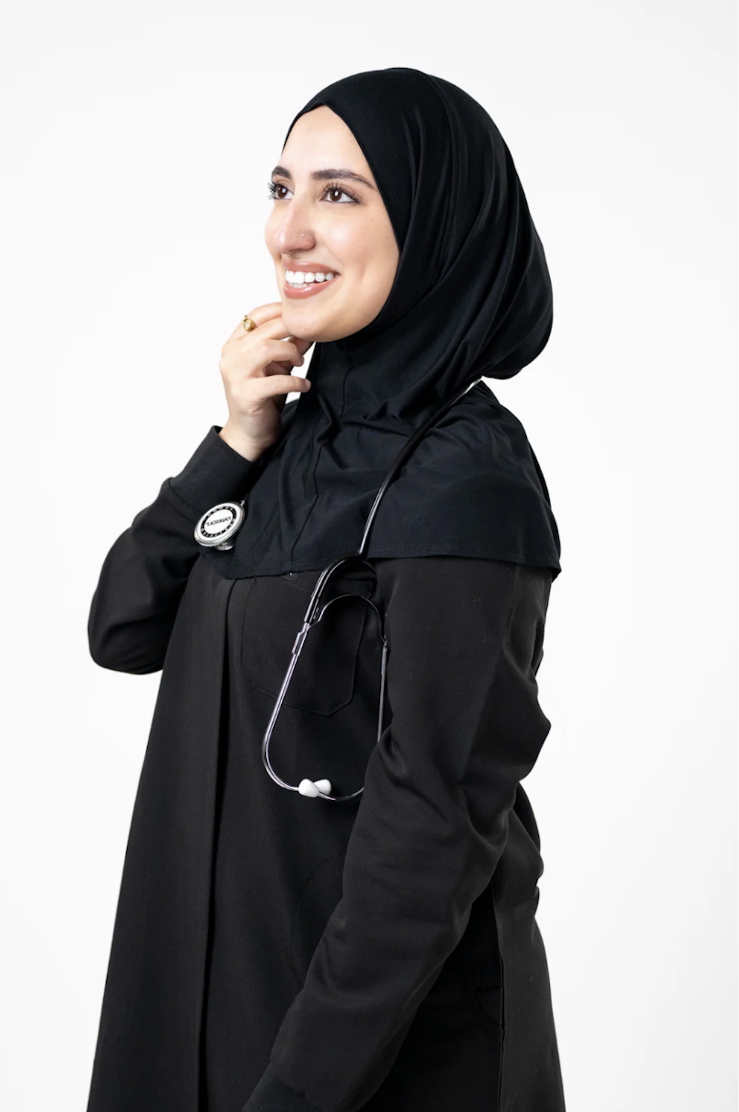 Bana Abassi modeling scrubs. Photo from the Nisa Scrubs website Bana Abassi modeling scrubs. Photo from the Nisa Scrubs website