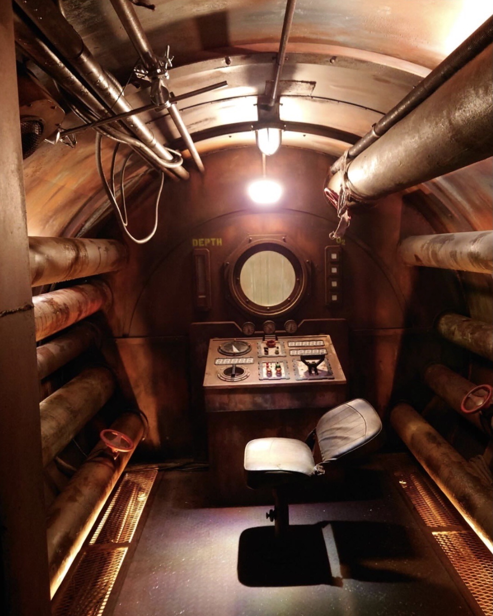Interior of submarine set for _Iron Lung._ Photo courtesy of Markiplier