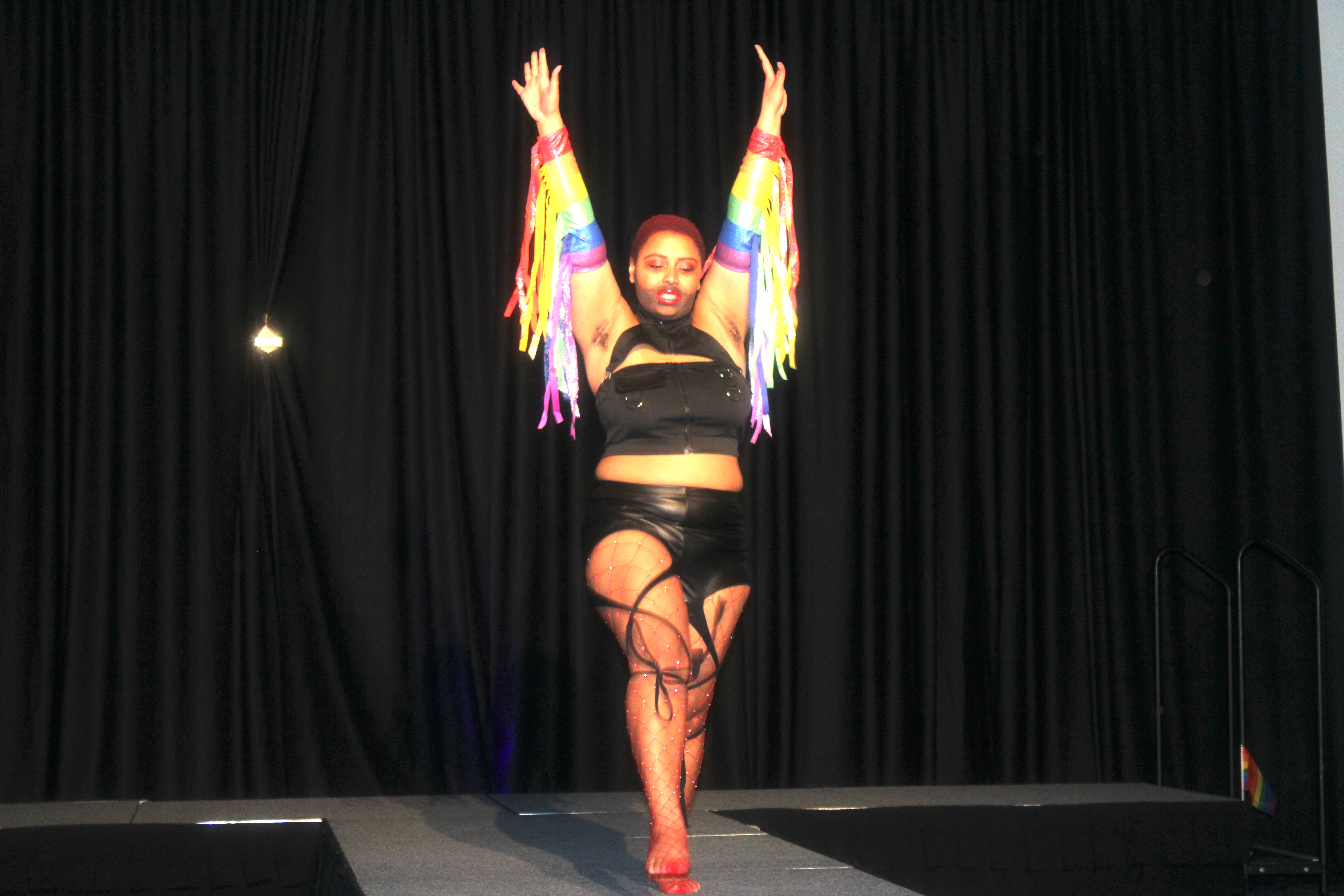 Phoenix performing at the SAGA/PRIDE drag show at UM-Dearborn, March 16, 2023. Photo by Ashley Davis.