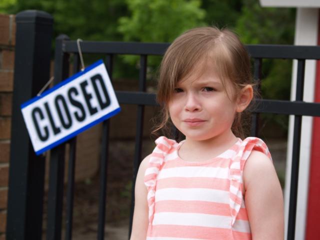 Four-year-old Nixen outside Henry Ford College’s Child Development Center