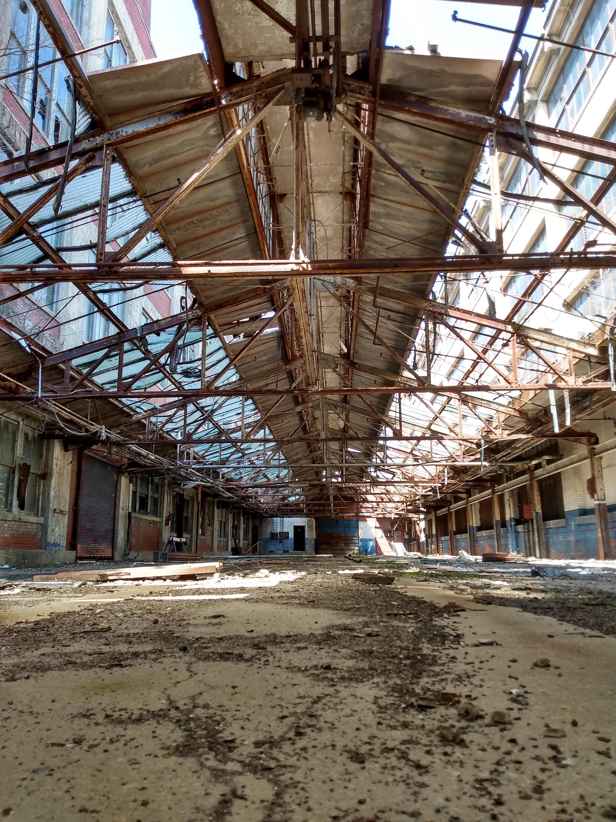 Inside abandoned Ford Highland Park Plant photo by Jay Elias
