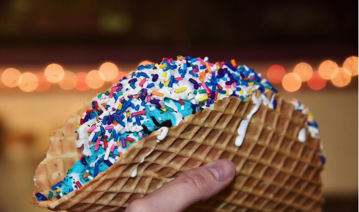Photo of an ice cream taco from Treat Dreams