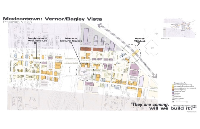 A map shows the neighborhood that will be involved in the updates.