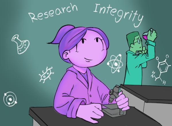 Illustration of scientist conducting experiment by Youssef Daher Illustration of scientist conducting experiment by Youssef Daher