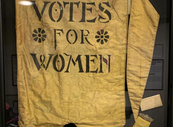 “Then and Now: Women’s Social Movements in Detroit” exhibit, Detroit Historical Museum. Photo by Mirror News staff.