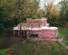 Buena Vista, also known as the “Pink Castle,” is a property in New Boston, Michigan. Photos by Toria Legris.