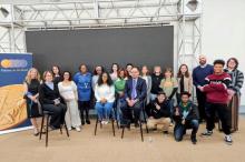 Henry Ford College and Wayne State University students at Pulitzer on the Road conversation with Pulitzer Prize winning journalists at Michigan Central Station, Detroit, March 26, 2025. Photo courtesy of Susan McGraw.
