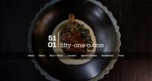 Image of Fifty-One O One's website menu
