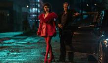 Cristin Milioti as Sofia Falcone and Colin Farrell as Oz Cobb in scene in "The Penguin." Courtesy of HBO Max