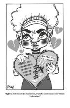 Original comic of Effie Vs. Everything Mini # 2 - "(Don't) Be My Valentine" by Chyna Jones