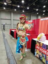 A woman cosplaying as Buliara from Legend of Zelda