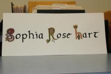 Calligraphy of Sophia Rose Hart
