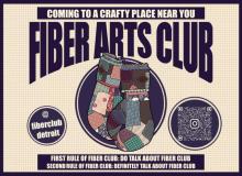 Poster for Fiber Club Detroit by Megan Lambert