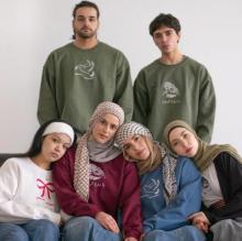 Olive Root Apparel's "Gaza" Collection. Photo courtesy @oliverootapparel on Instagram