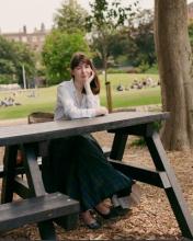 Sally Rooney in Merrion Square, Dublin, Aug. 28, 2021. Photograph by Ellius Grace for The New York Times