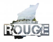 Stylized text, "Save the Rouge" shows the Rouge River in the background.
