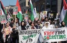 Students protest in the southern city of Sweida, Syria, Aug. 26, 2023. Photo by Suwayda24 courtesy of Associated Press