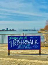 The Detroit Riverwalk is number one in the United States. Photo by Zynab Al-Timimi