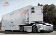 Self-driving electric Volvo semi-truck courtesy Alpha Squad official